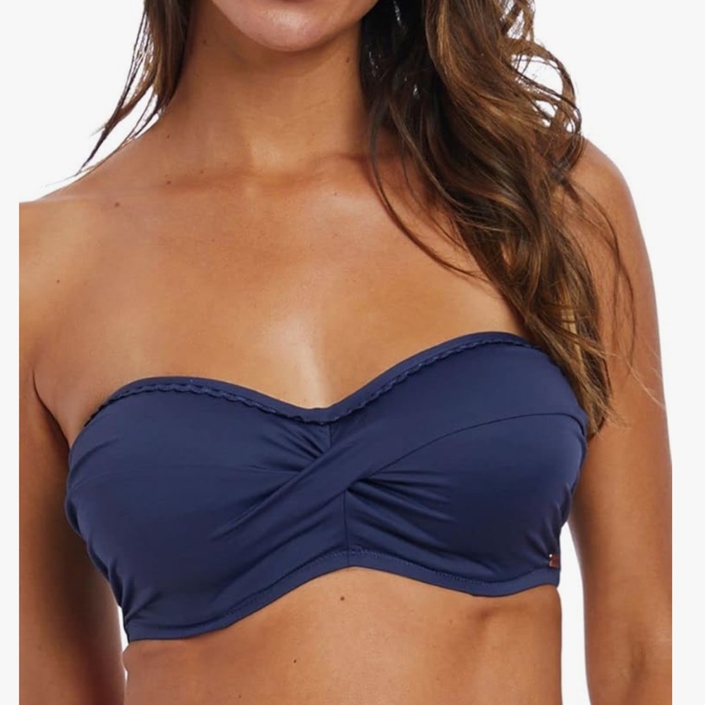 Fantasie Marseille Underwire Twist Bandeau Bikini Swim Top, size 32H NWT